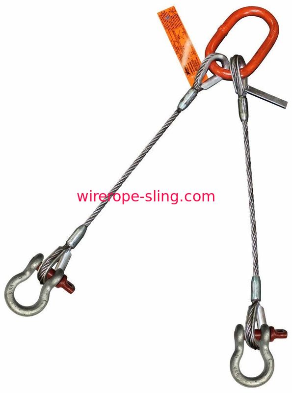 Dedal de aço inoxidável do estilingue de dois pés para parafusar o elo principal oblongo de grilhão de âncora do Pin