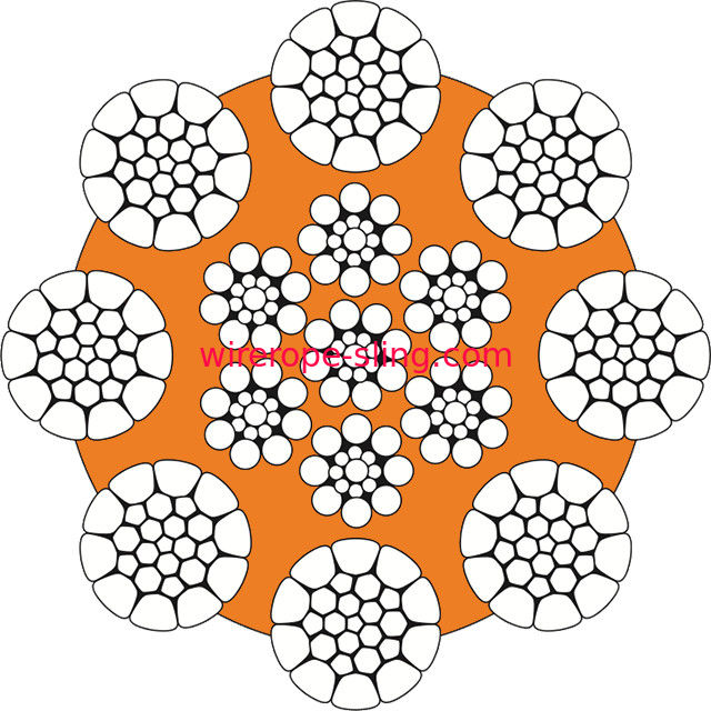 Corda de fio galvanizada comprimida guindaste GT8PZ do porto 8 - costa Plastified interno