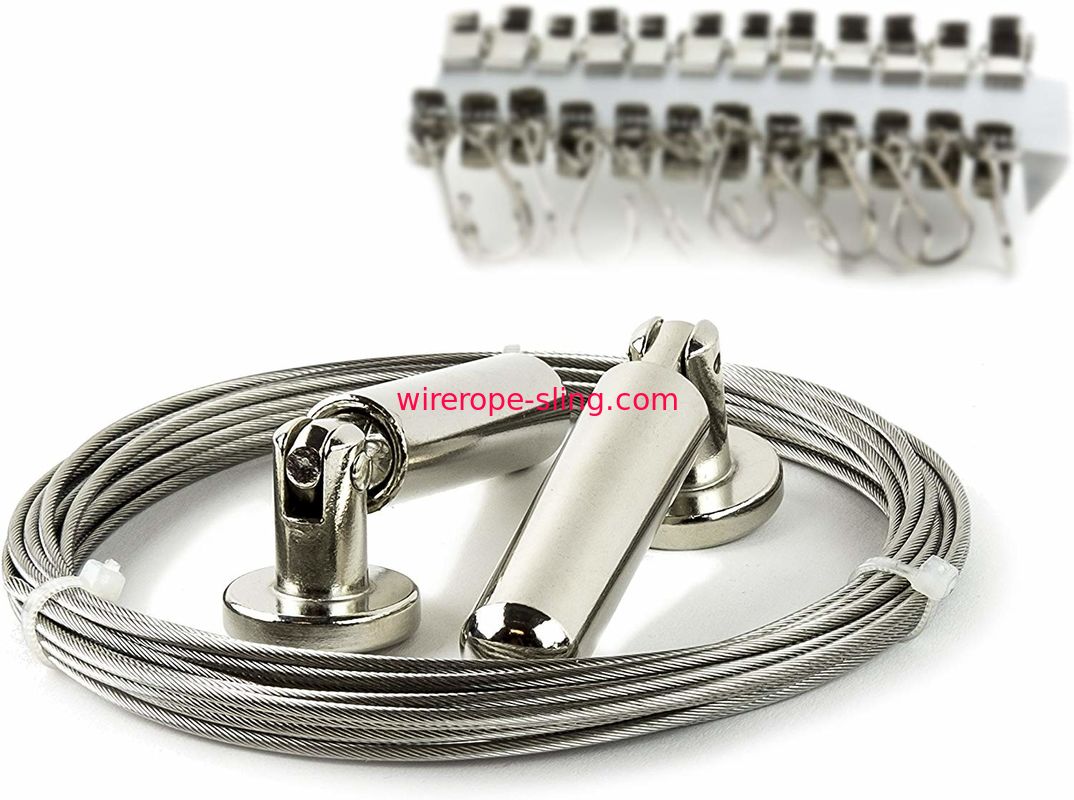 A cortina de Wallniture drapeja a corda de fio de aço inoxidável ajustada com 24 grampos de múltiplos propósitos