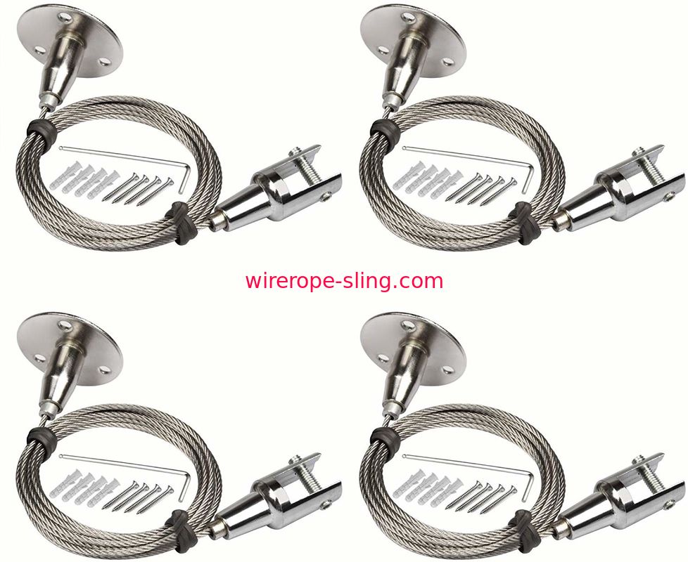 pés de corda de fio de 4Pcs 2mm x 6,5 de aço inoxidável com conjunto plástico protetor do revestimento
