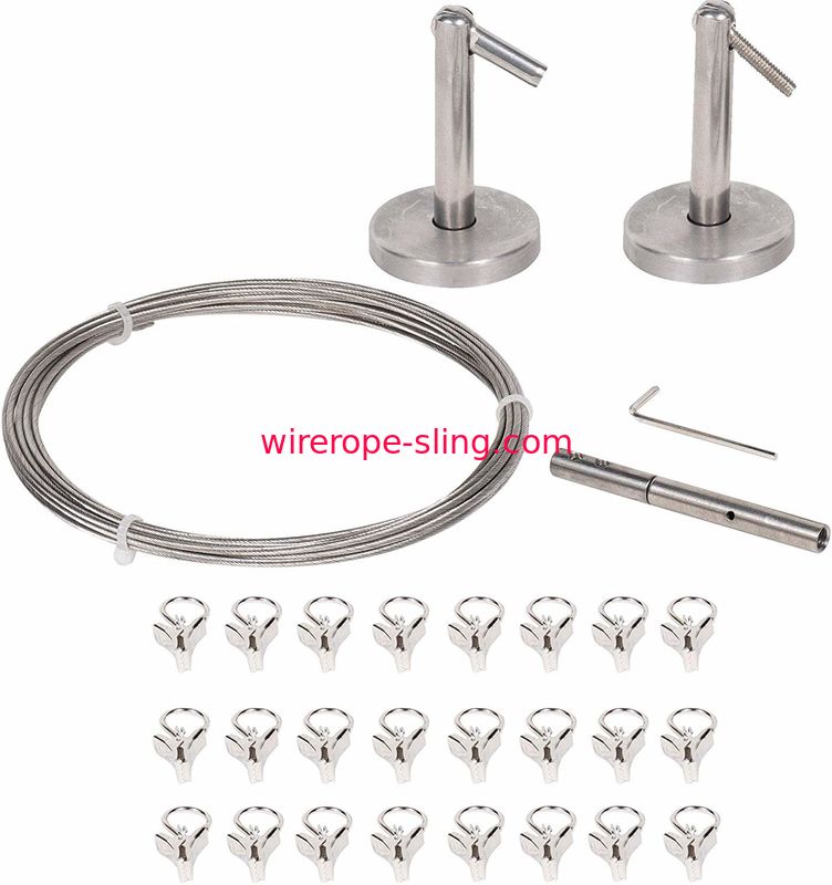 Fio 16,5 2 Piecesy de múltiplos propósitos de aço inoxidável ajustado da corda de fio da cortina de montagem