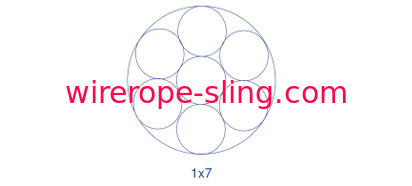 1 x 7 corda de fio de aço inoxidável redonda da costa 6mm