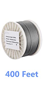 Senmit 18 Stainless Steel Cable 400 Taxas