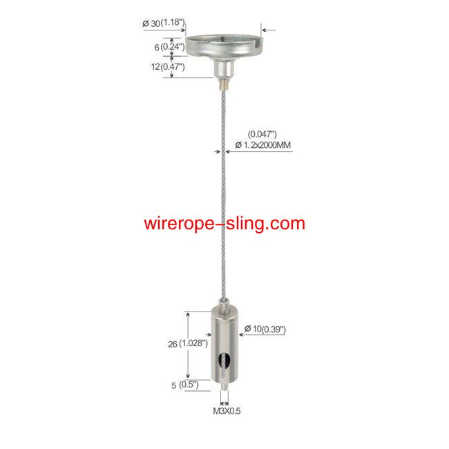 Hardware Fittings Cable Hanging System With M4 Female Thread Customized YW86014