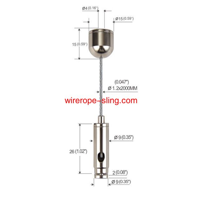 1.2mm Suspensão por Cabos Enforcamento Kit Nickel Plated Brass YW86006