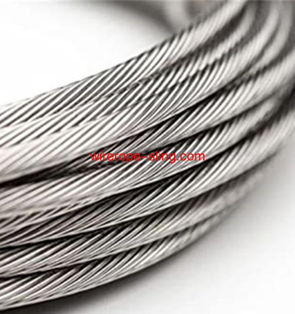 AISI 304 316 7x37 Corda de aço inoxidável Cable de aço de Alta tensão para carris de Cabos