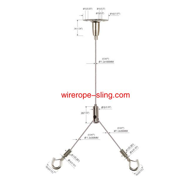 Luzes LED Painel Ceiling Cable LED Light Hanging Kit Copper Material Y-Fits YW86033