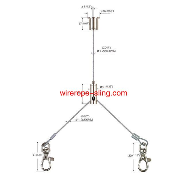 Y Tipo Nickel Plated Brass Art Cable Hanging And Picture Suspension Hanging Kit YW86021