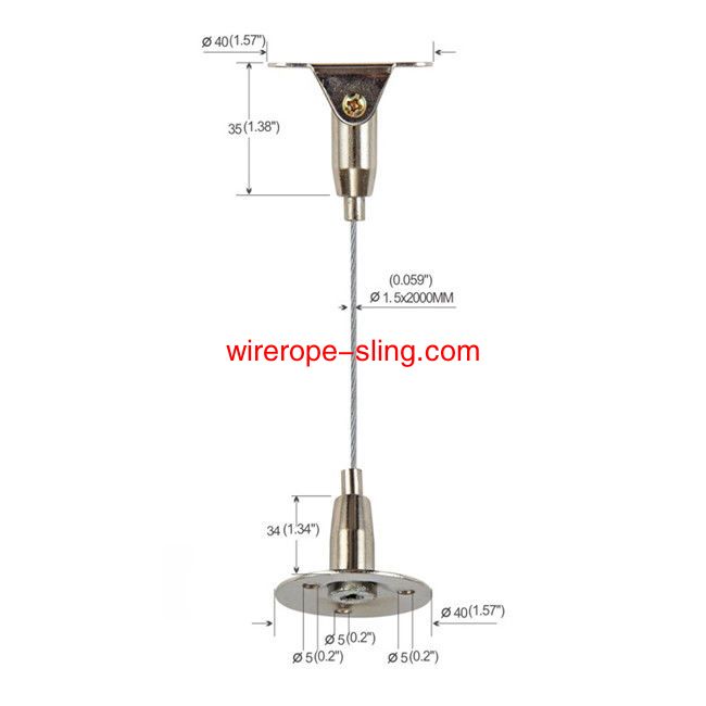 Brass Three Holes Ceiling Cable Hanging System Light Fittings 180° Ajustamento YW86017