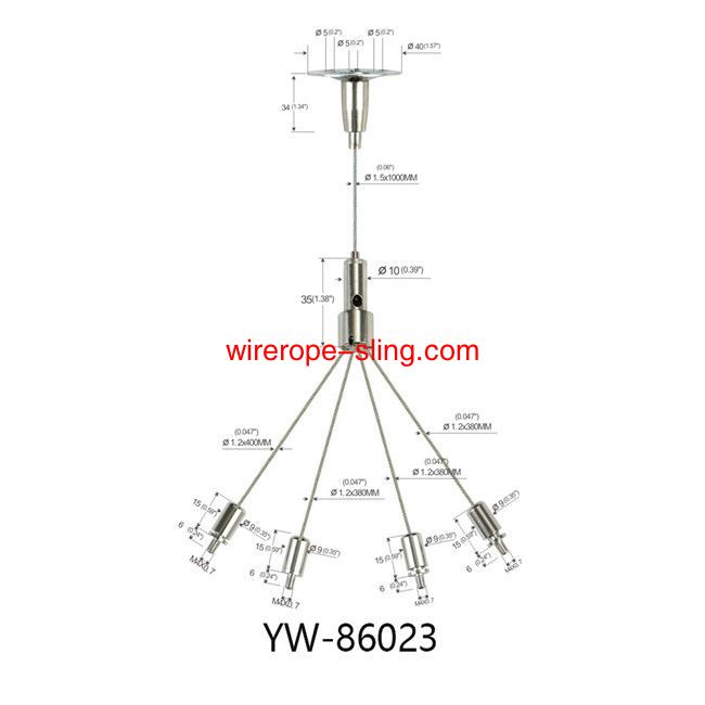 Y Tipo Nickel Plated Brass Art Cable Hanging And Picture Suspension Hanging Kit YW86021