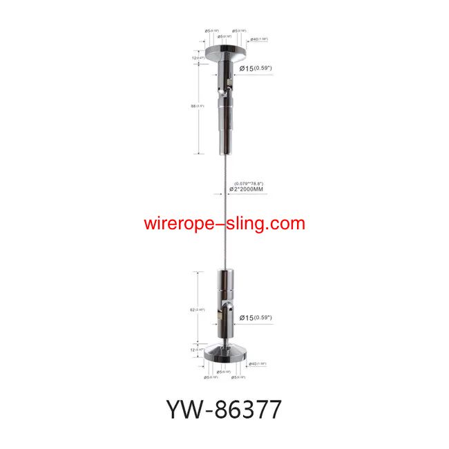 Cable Duplo Mini Gancho Fim Galvanizado de Segurança do Aço com Duas Pernas YW86375